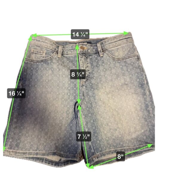 Chaps Denim Light Wash with Geometric Pattern Shorts SZ 4 - Picture 5 of 5